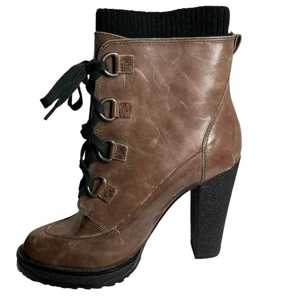 Anthropologie Plenty By Tracy Reese Brown Bootie Womens 7.5 - Picture 1 of 9